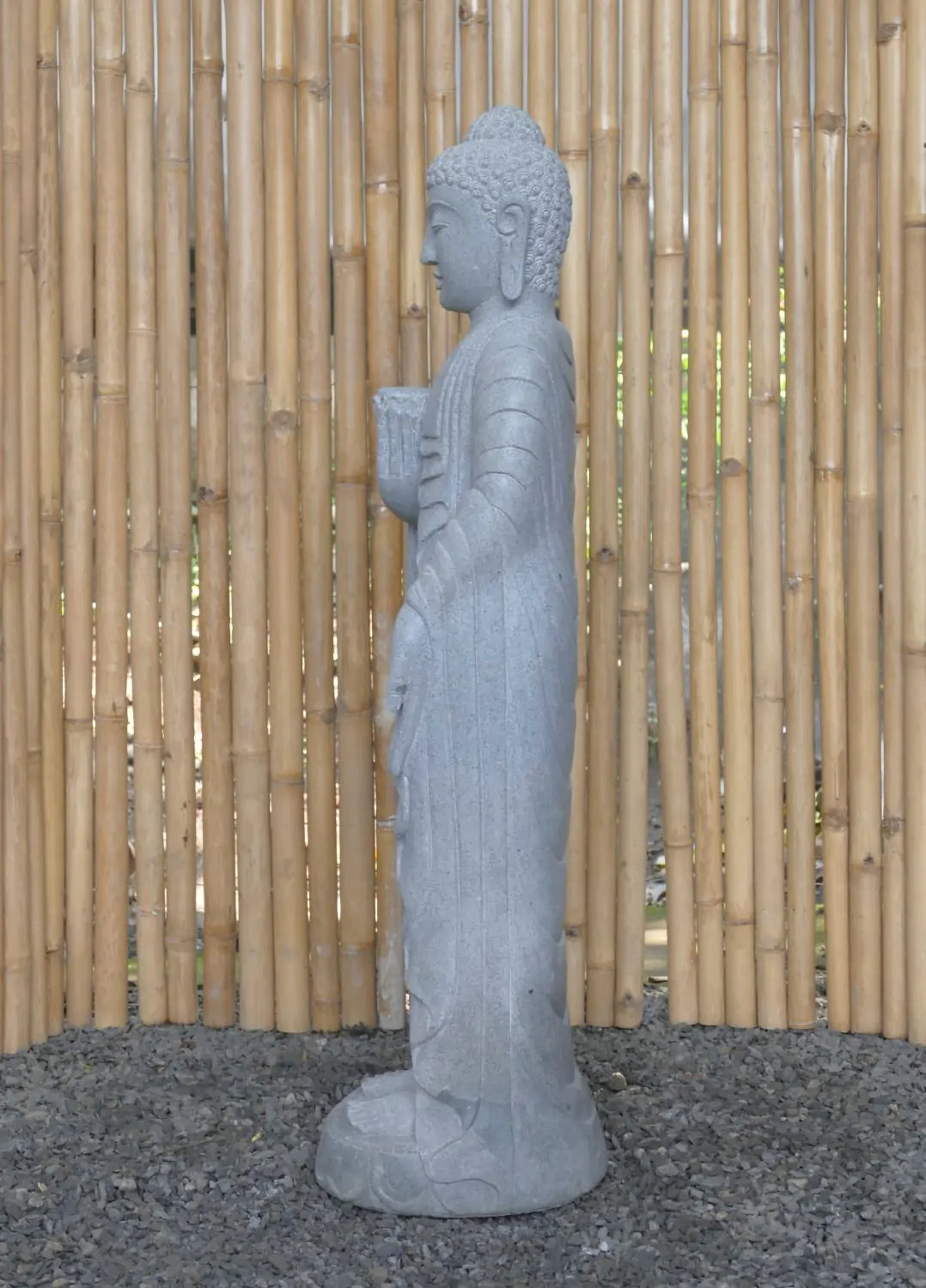  Product image 3 of the product “Standing Buddha with Lotus Flower, ca. 123 cm H ”